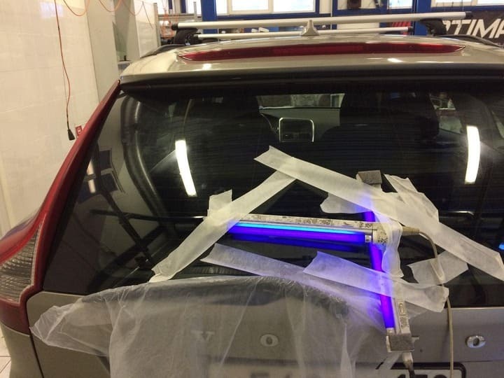 Фото проверки стекла авто перед ремонтом